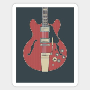 Cherry Vintage Hollow Body Guitar Sticker